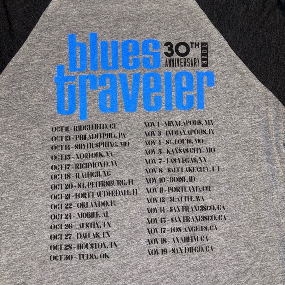 💎RARE💎🆕BLUES TRAVELER 30th Anniversary Tour T-Shirt, Size Unisex Small - Picture 6 of 9
